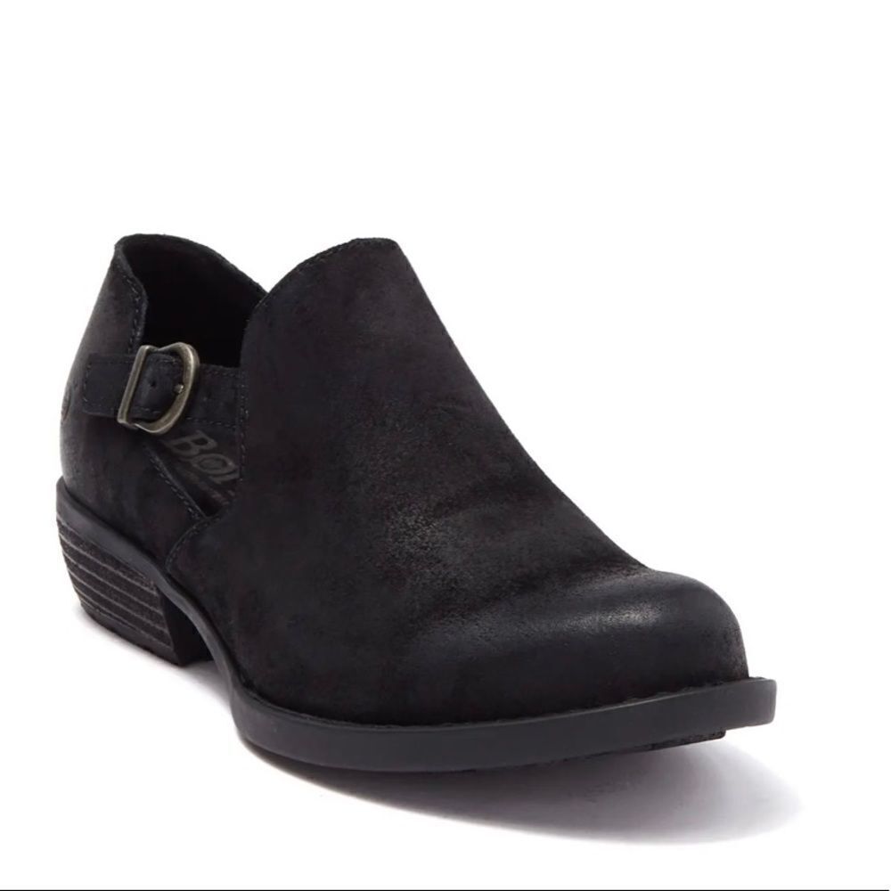 BORN Nolina Rust Leather Black NWOB  Ankle Bootie